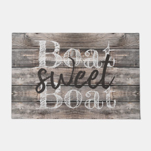 rustic nautical BOAT SWEET BOAT   Floor Mat