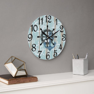 Rustic Nautical   Large Clock