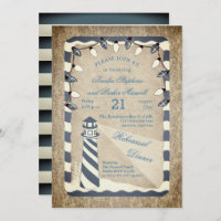 Rustic Nautical Lighthouse Beach Rehearsal Dinner