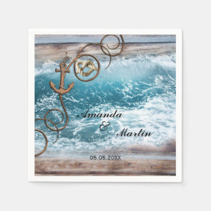 Rustic Nautical Wedding Paper Napkins