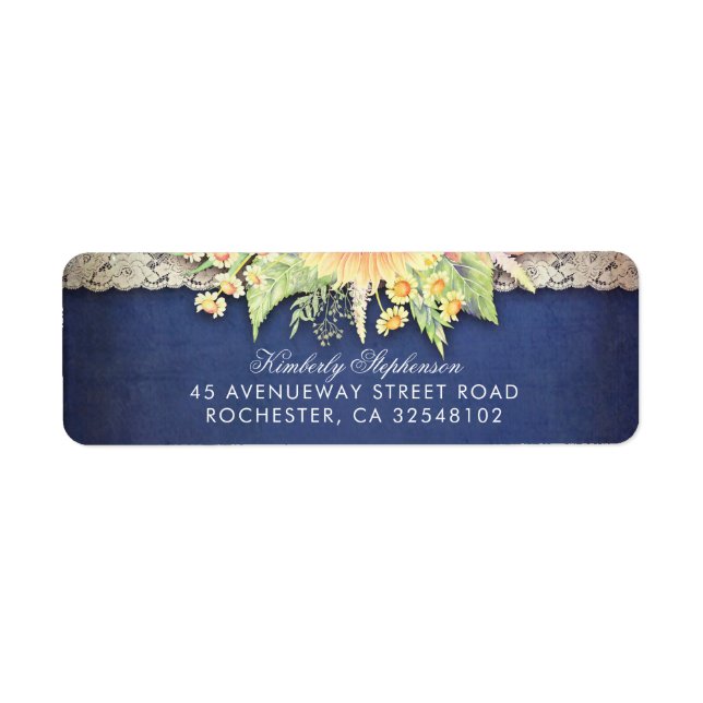 Rustic Navy and Wildflowers Fall Wedding (Front)