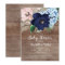 Rustic Navy Blue & Blush Floral Baby Shower