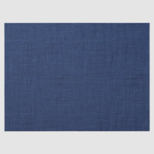Rustic Navy Blue Burlap Texture Tissue Paper