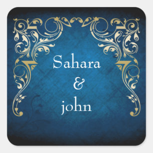 rustic "navy blue" regal envelope seal