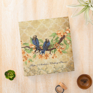 Rustic Navy Lovebird Coral Earth Tones Binder