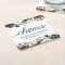 Rustic Navy Marsala Floral Wedding Paper Coasters