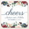 Rustic Navy Marsala Floral Wedding Paper Coasters