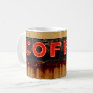 Rustic Neon Coffee Sign Mug