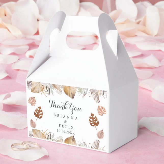 Rustic Neutral Boho Wedding Favor Box (Wedding)