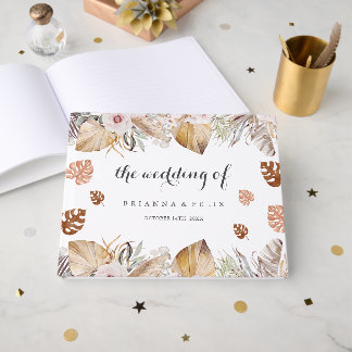 Rustic Neutral Boho Wedding Guest Book