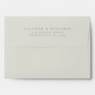 Rustic Neutral Earth Tones Floral Boho Wedding Envelope