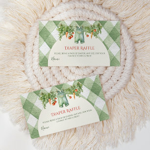 Rustic Neutral Sprout Baby Shower Diaper Raffle Enclosure Card