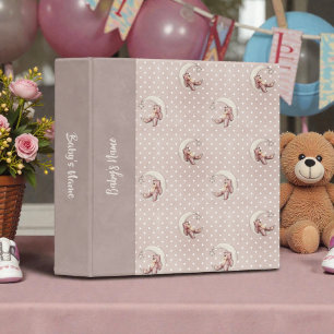 Rustic Neutral Tan Teddy Bear Baby Photos Binder