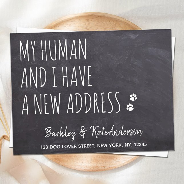 Rustic New Address Dog Pet Moving Announcement Postcard (Creator Uploaded)