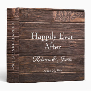 Rustic Newlyweds Happily Ever After Wedding Album Binder