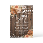 Rustic Nothing Fancy Just Love invitation
