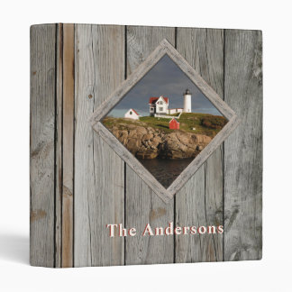 Rustic Nubble Lighthouse Family Binder