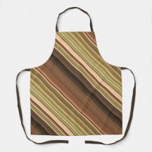 Rustic Oak Brown and Green Stripe