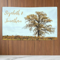 Rustic Oak Tree Autumn Wedding