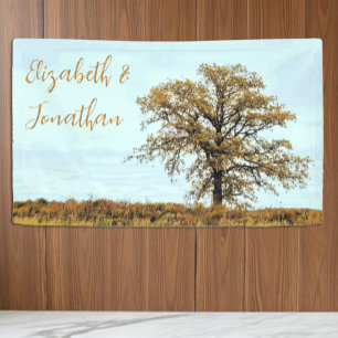 Rustic Oak Tree Autumn Wedding Banner