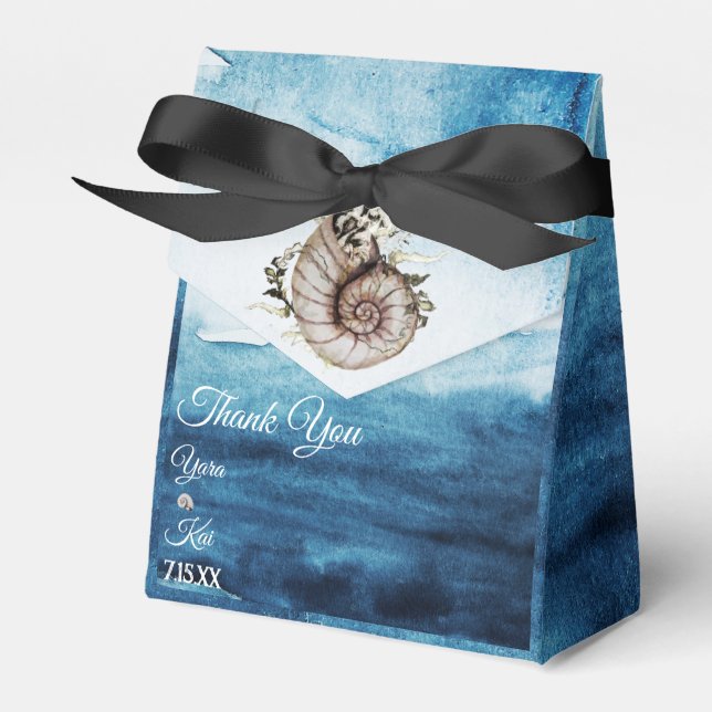 Rustic Ocean Favor Box (Front Side)