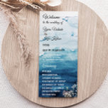 Rustic Ocean Flat Program<br><div class="desc">This rustic ocean flat program is perfect for your rustic beach boho wedding. This design features bold black and white calligraphy with a ocean background to match your beach destination wedding or casual modern wedding in the spring, summer or fall. Please feel free to reach out to us with any...</div>