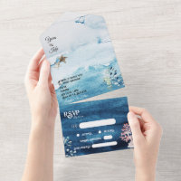 Rustic Ocean Song Request RSVP Wedding