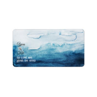 Rustic Ocean Wedding Return Address Label