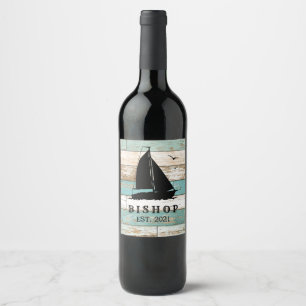 Rustic Ocean Wine Label
