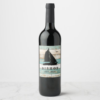 Rustic Ocean Wine Label