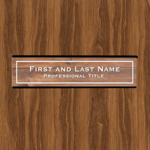 Rustic Office Door Sign Signs Wood Grain Look