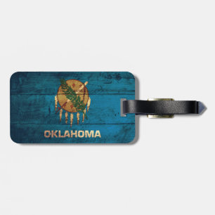 Rustic Oklahoma State Flag Luggage Tag