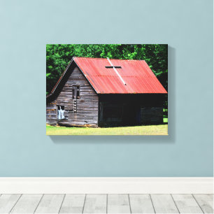 rustic old barn canvas print