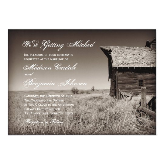 Rustic Old Barn Country Wedding Invitations Zazzle Ca