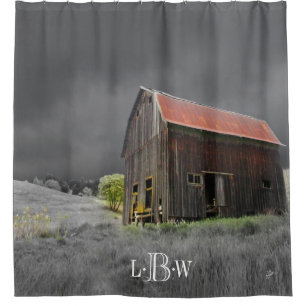 Rustic Old Barn Vintage Farmhouse Custom Monogram