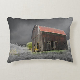 Rustic Old Barn Vintage Farmhouse Photography Accent Pillow