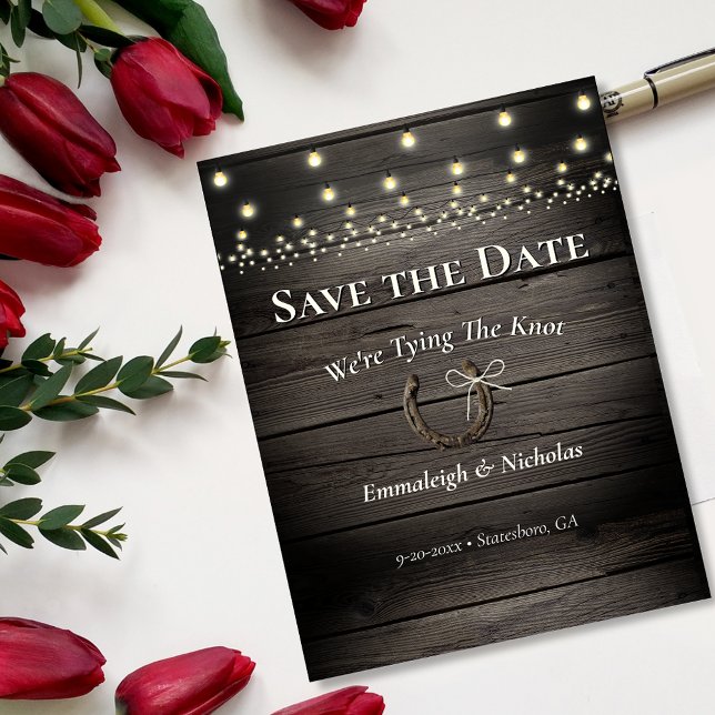Rustic Old Barn Wood Save the Date Postcard (Creator Uploaded)