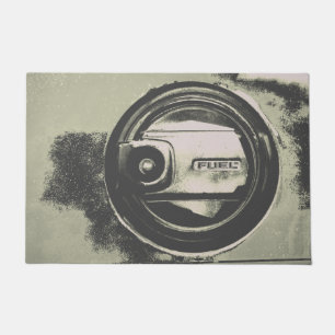 Rustic Old Car Fuel Tank Cap Doormat