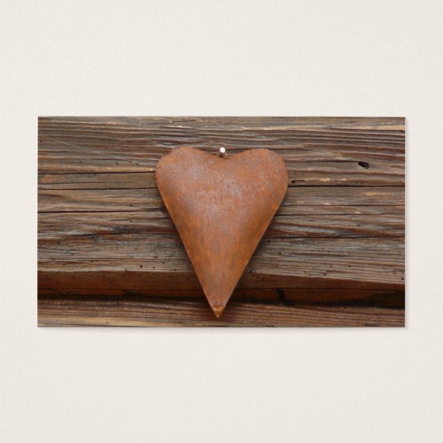 Rustic Old Heart on Log Cabin Wood (Devant)