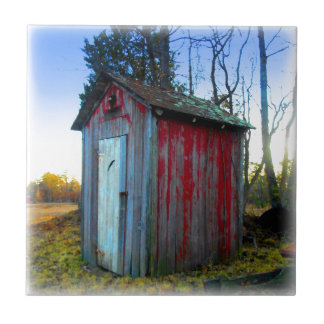 Rustic Old Junk Yard Outhouse Tile
