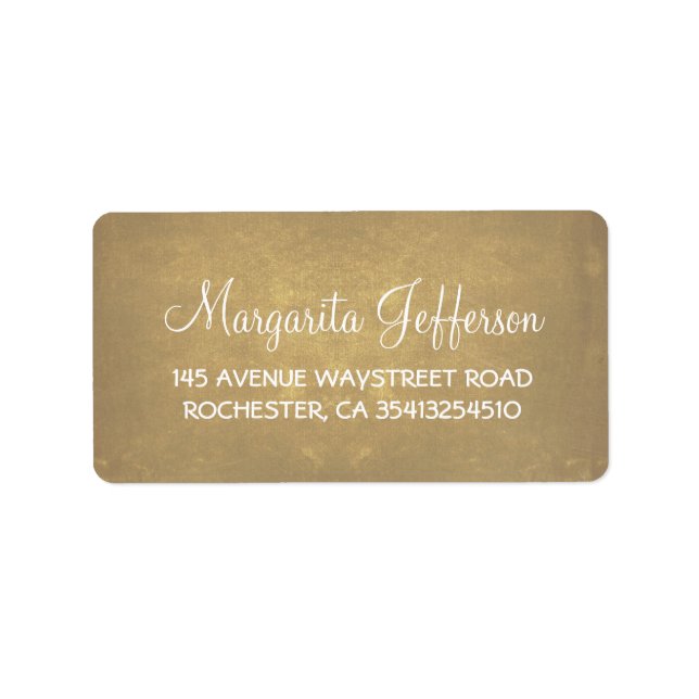 Rustic Old Wedding Label (Front)