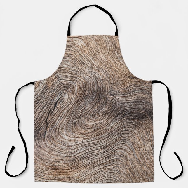 Rustic old wood, textured background apron (Front)