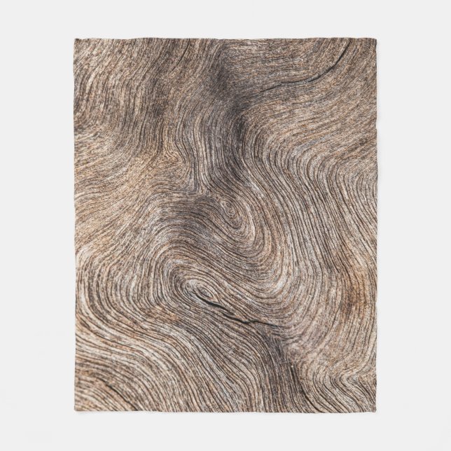 Rustic old wood, textured background fleece blanket (Front)