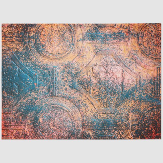 Rustic Old World in Sangria Decoupage Tissue Paper (Front)