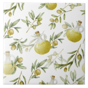Rustic Olive Oil Pattern  Tile