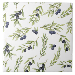 Rustic Olive Oil Pattern Tile