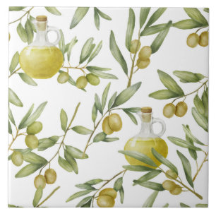 Rustic Olive Oil Pattern  Tile
