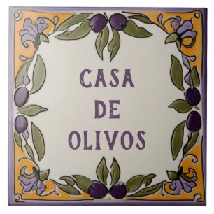 Rustic Olives Custom House Name Plate Plaque Sign Tile