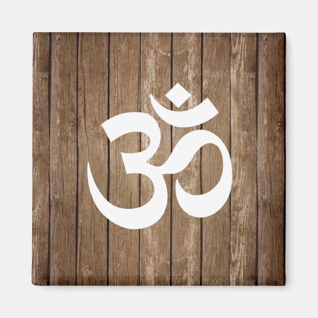Rustic Om Symbol Magnet (Front)
