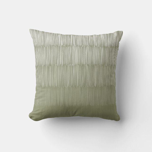 Rustic Ombre Sage Throw Pillow (Front)